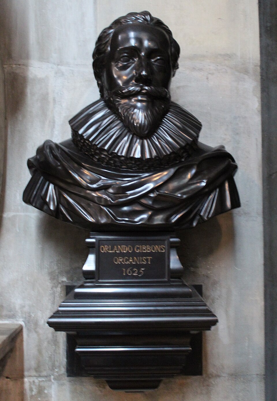 Bust of Orlando Gibbons in Westminster Abbey